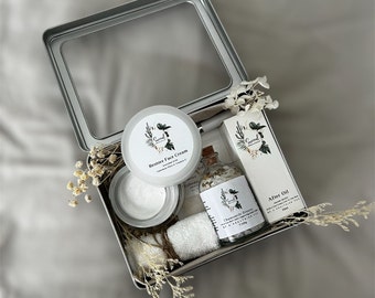 Handgemachte Vegan Verwöhn Geschenkbox: Hautpflege Selbstpflege Set