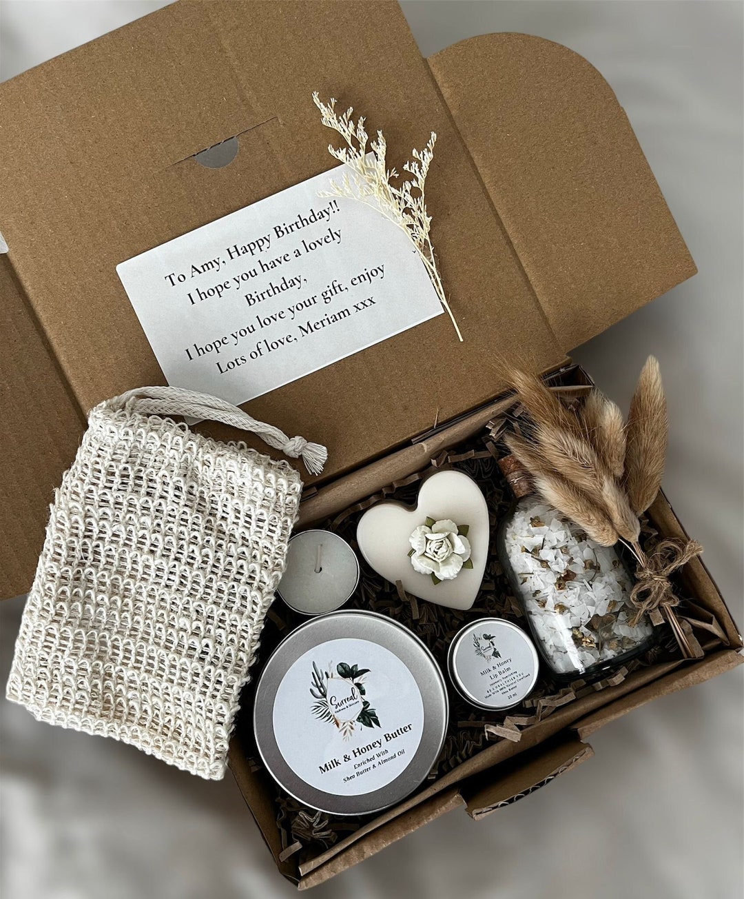 Birthday Hamper Natural Skincare Set for Women Personalised Birthday