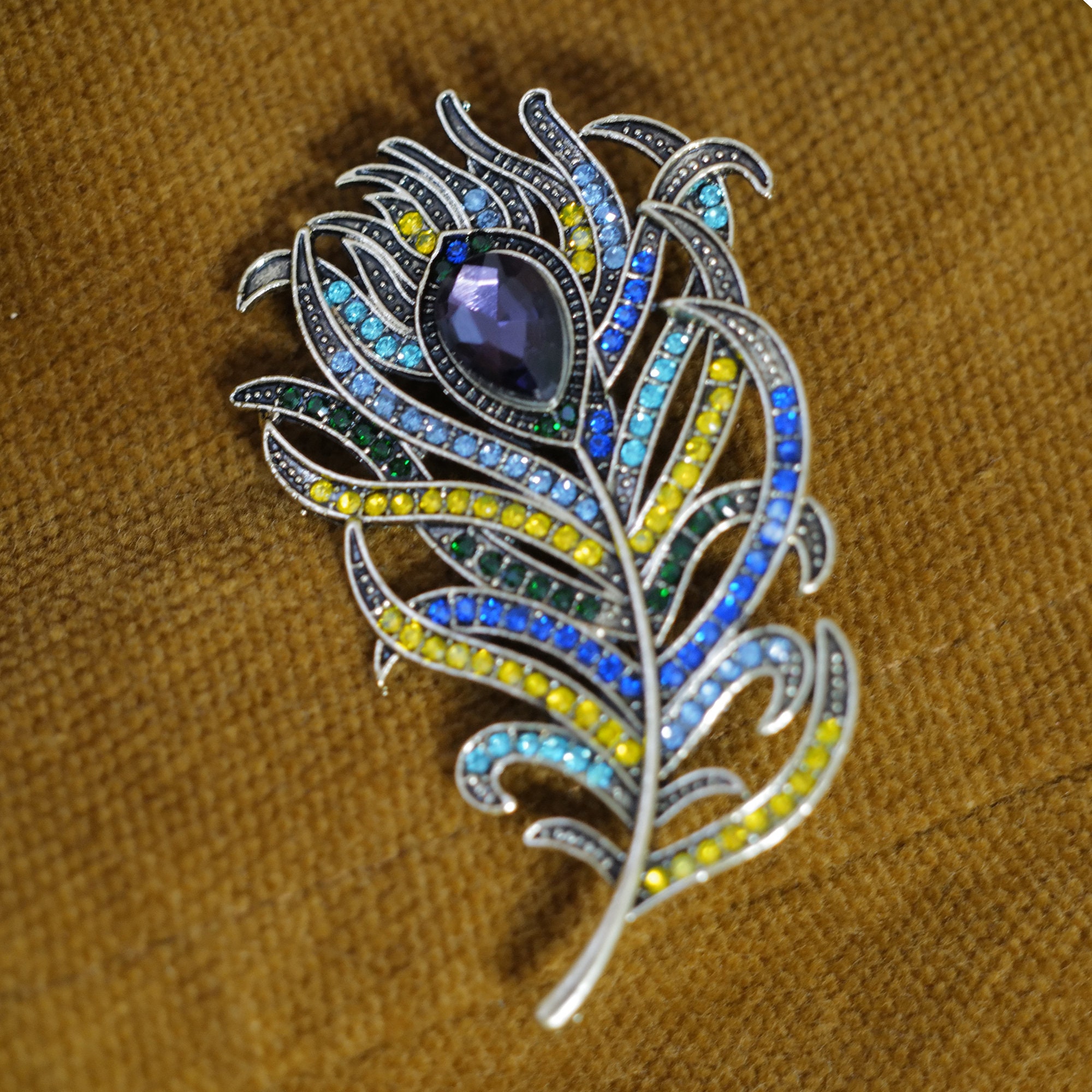 Peacock Brooch - Etsy