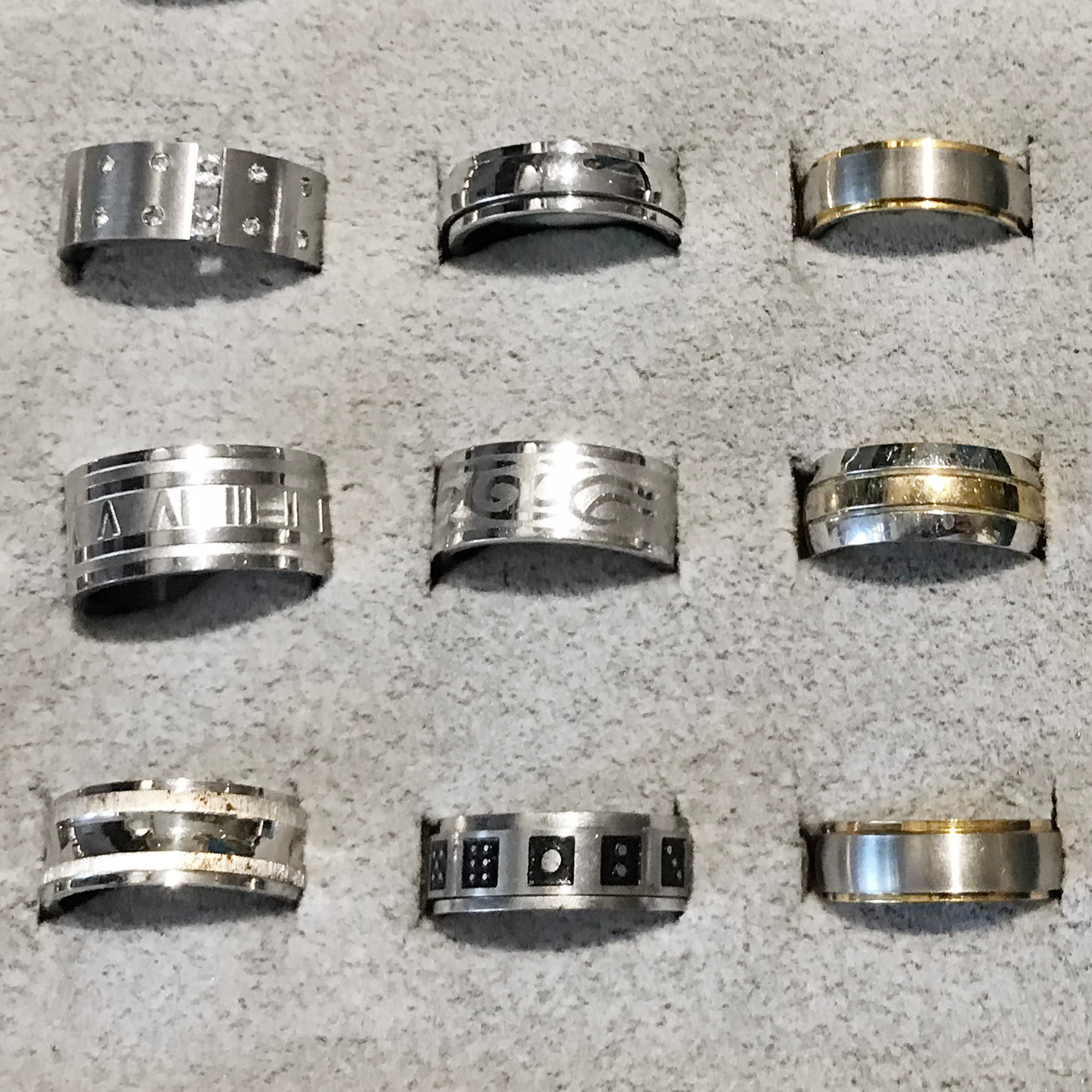 Wholesale lot 36 stainless steel bands unisex designs size | Etsy