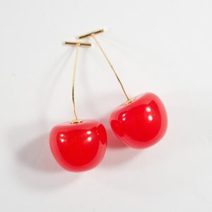 Yellow /Orange Red Cherry Earrings Drop Earrings, Three Color options, Dangle Earrings, Drop Earrings Fast shipping from USA !