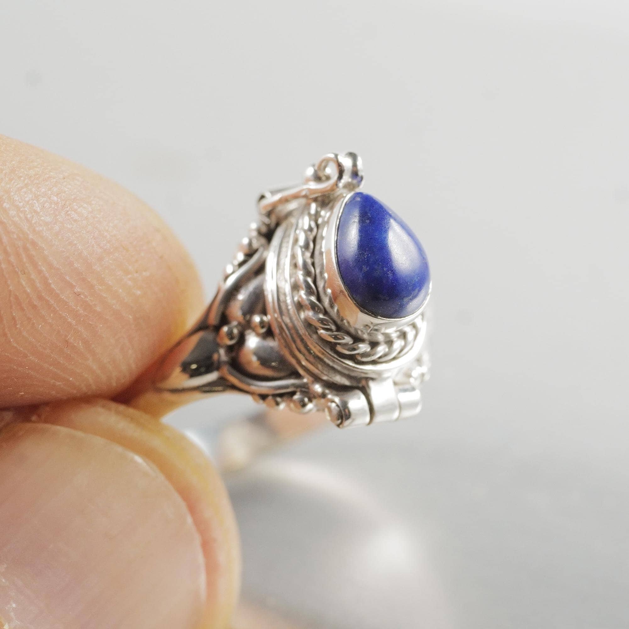 Lapis Poison Ring - Etsy display picture 1