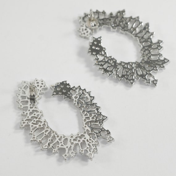 Extra Large 1 3/4" Bridal Earrings Vintage Earrin… - image 5