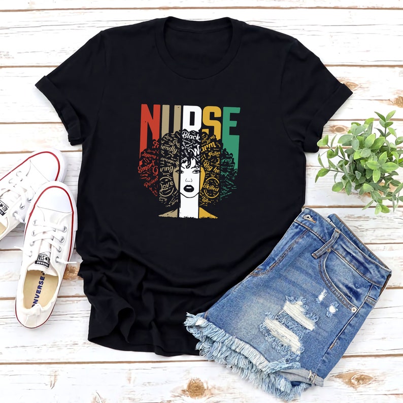 Download Womens Natural Hair Afro for African American Nurse Svg ...