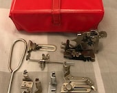 Singer Sewing Machine Accessories Box and attachments for 221 221K and 222K Featherweight