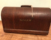 Singer Bentwood Sewing Machine Case with Key c.1920 s