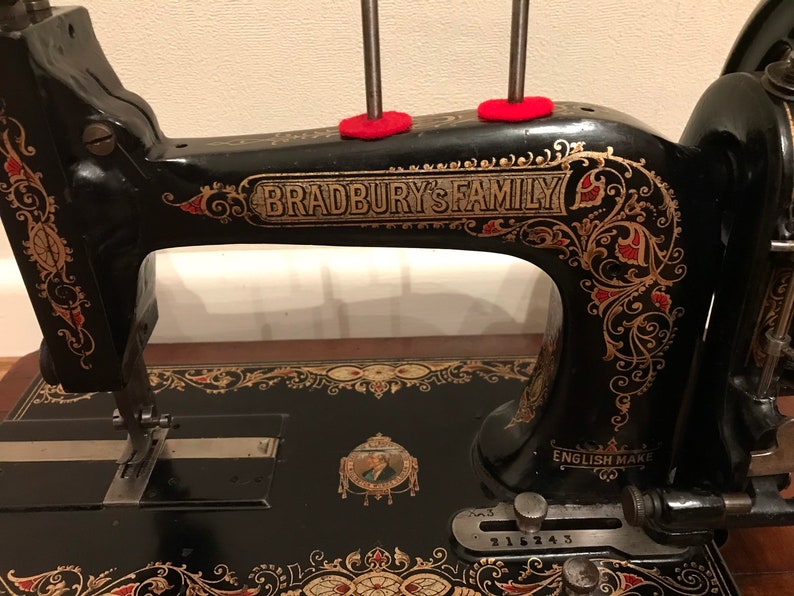 Antique Bradbury High Arm Family Hand Cranked Sewing Machine C.1902 Etsy