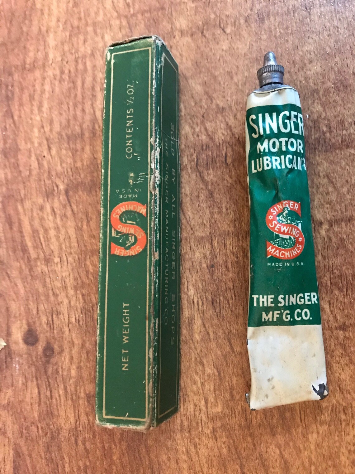 Vintage Singer Sewing Machine Oil Lubricant Tube and Original Box Etsy