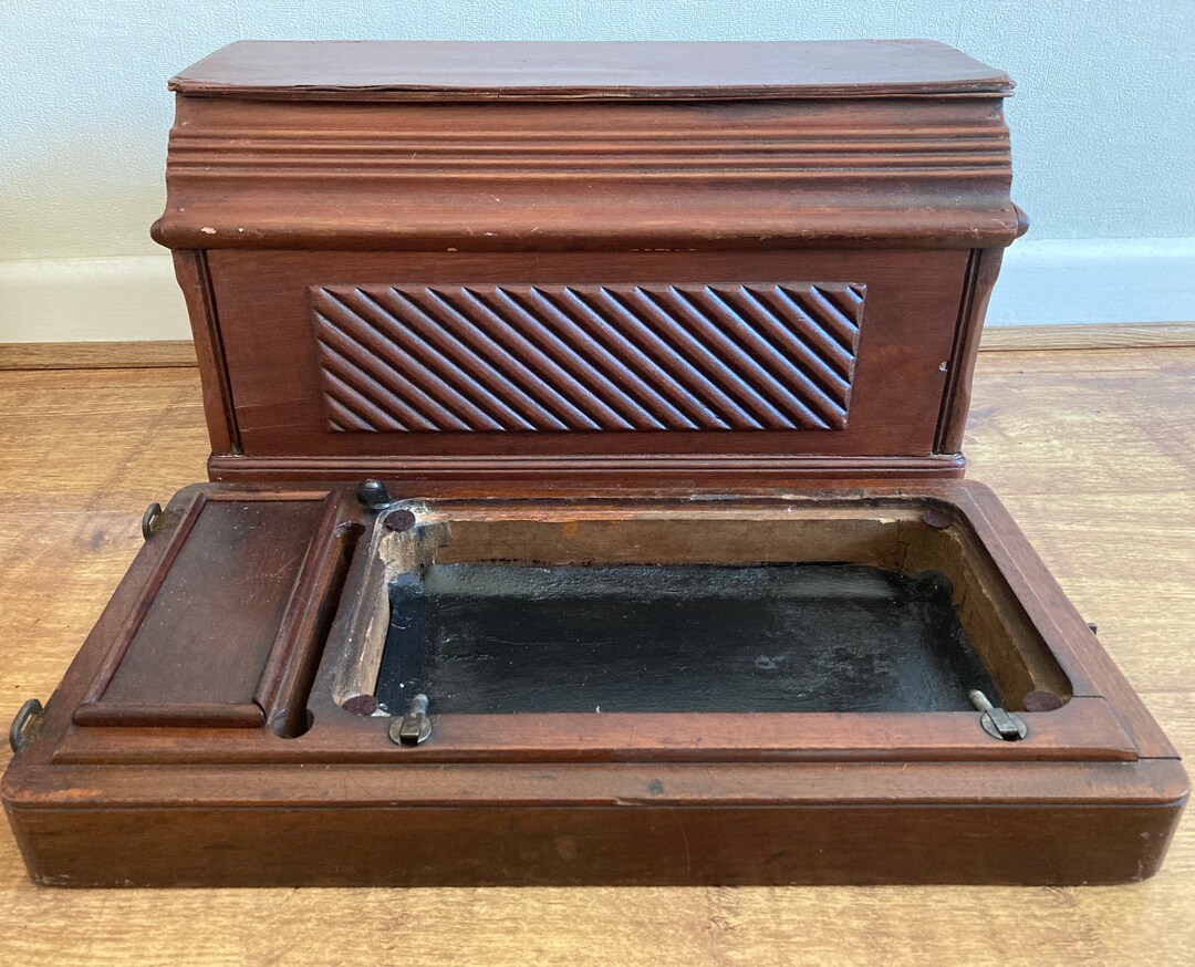 Antique Singer Sewing Machine Coffin Lid and 3/4 Size Base Etsy