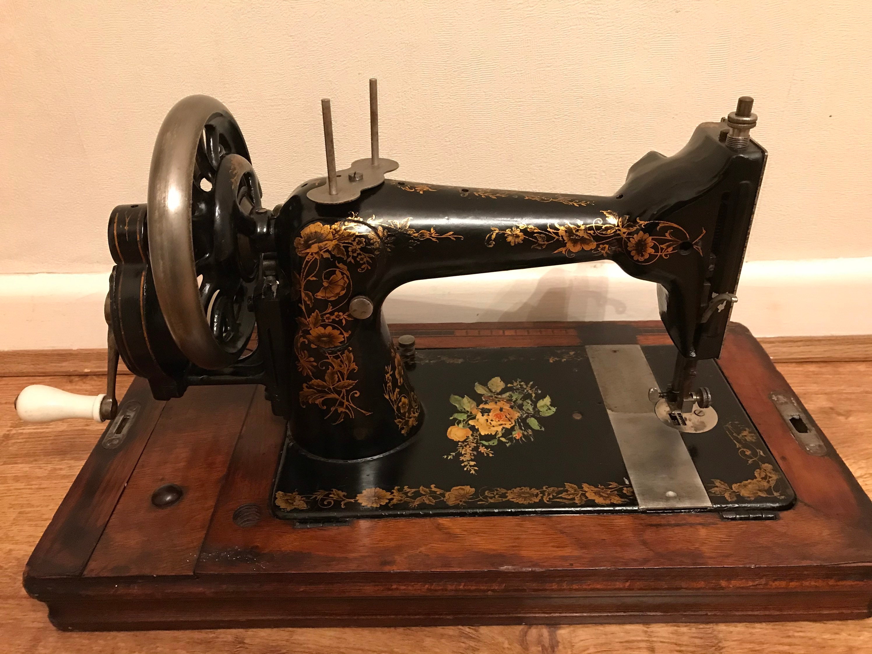 アンティーク Winselmann & Nahmaschine 手回しミシン c.1880-1890