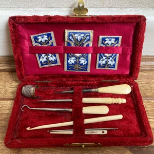 Vintage Reizende Naaien/Etui Kit c.1920's afbeelding 1