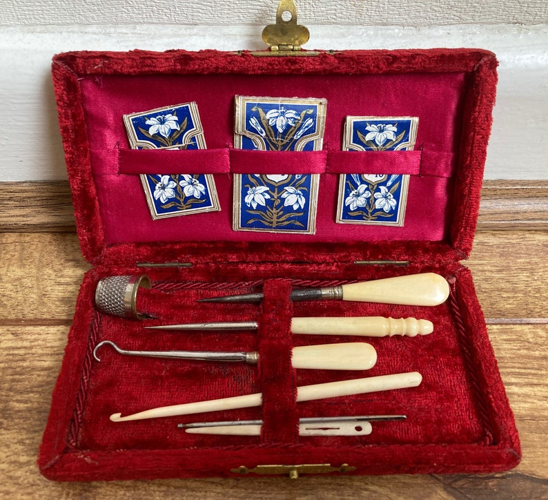 Vintage Reizende Naaien/Etui Kit c.1920's afbeelding 1