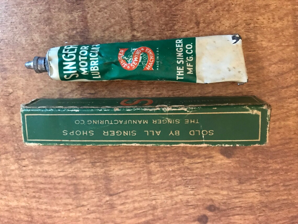 Vintage Singer Sewing Machine Oil Lubricant Tube and Original Box Etsy