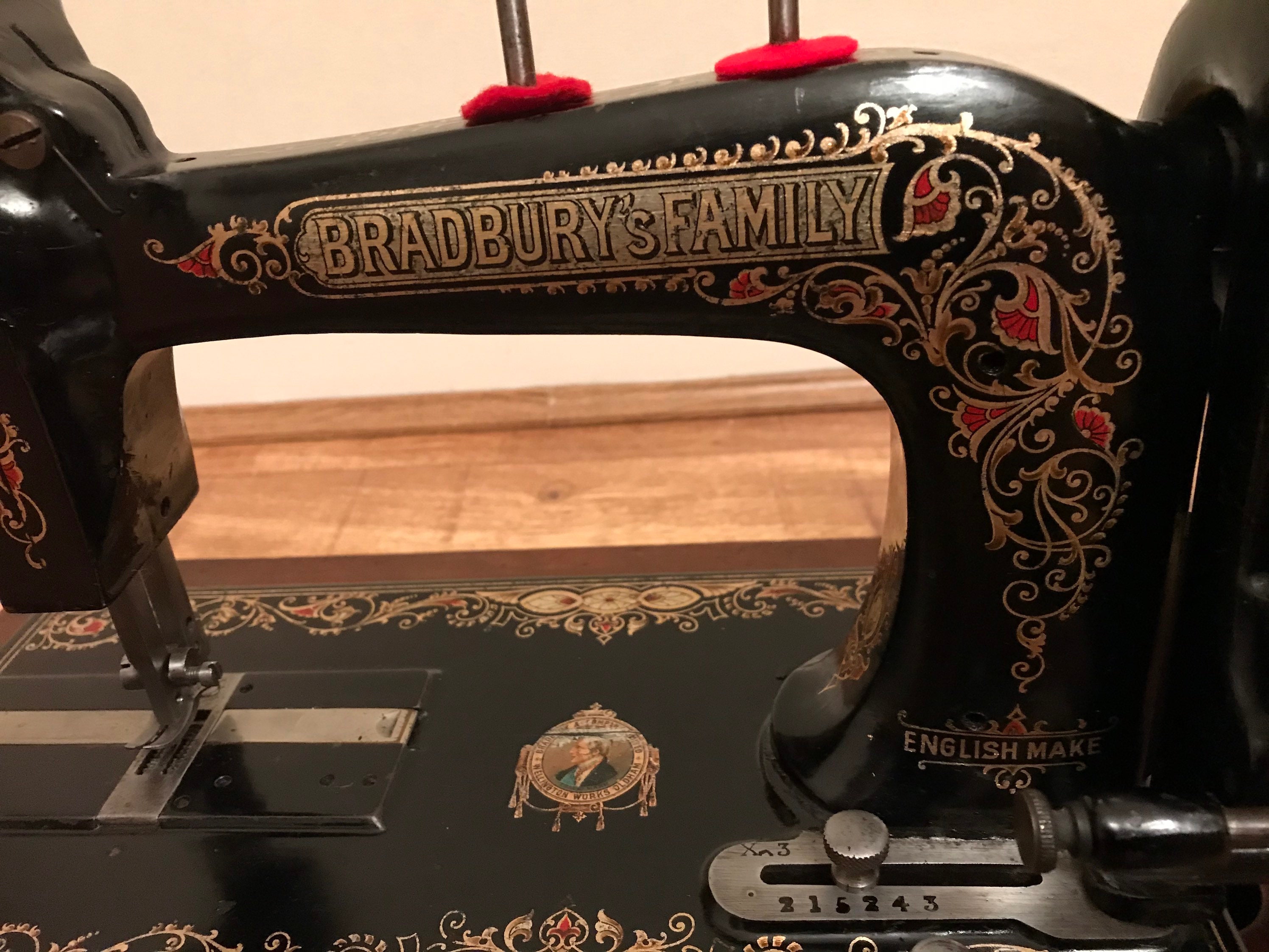 Antique Bradbury High Arm Family Hand Cranked Sewing Machine Etsy 日本