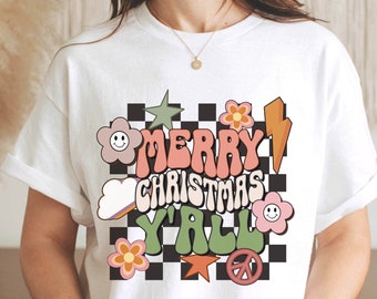Merry Christmas y'all Png| christmas sublimation | christmas Retro sublimation| sublimation christmas designs| sublimation designs