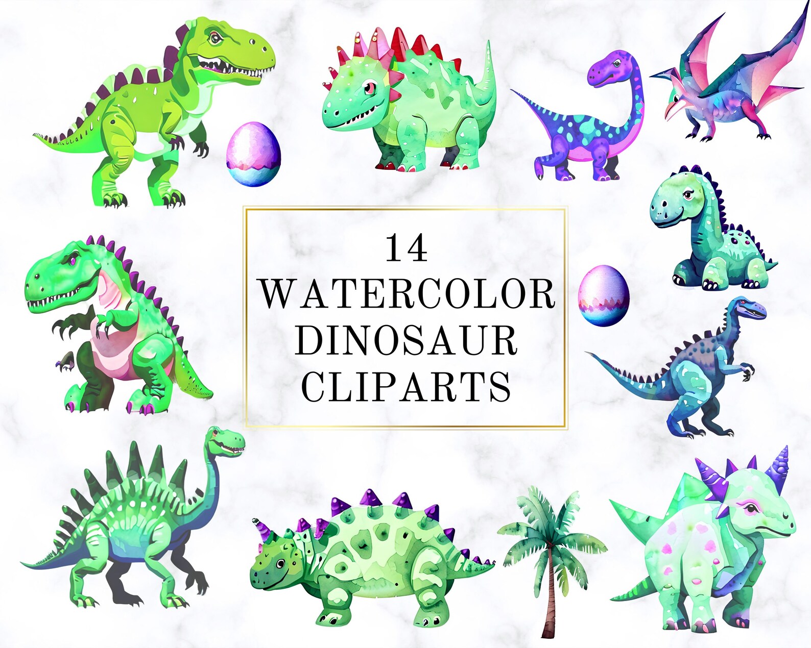 Dinosaur Birthday Decorations, Dinosaur Cake Topper, Dinosaur Clipart ...