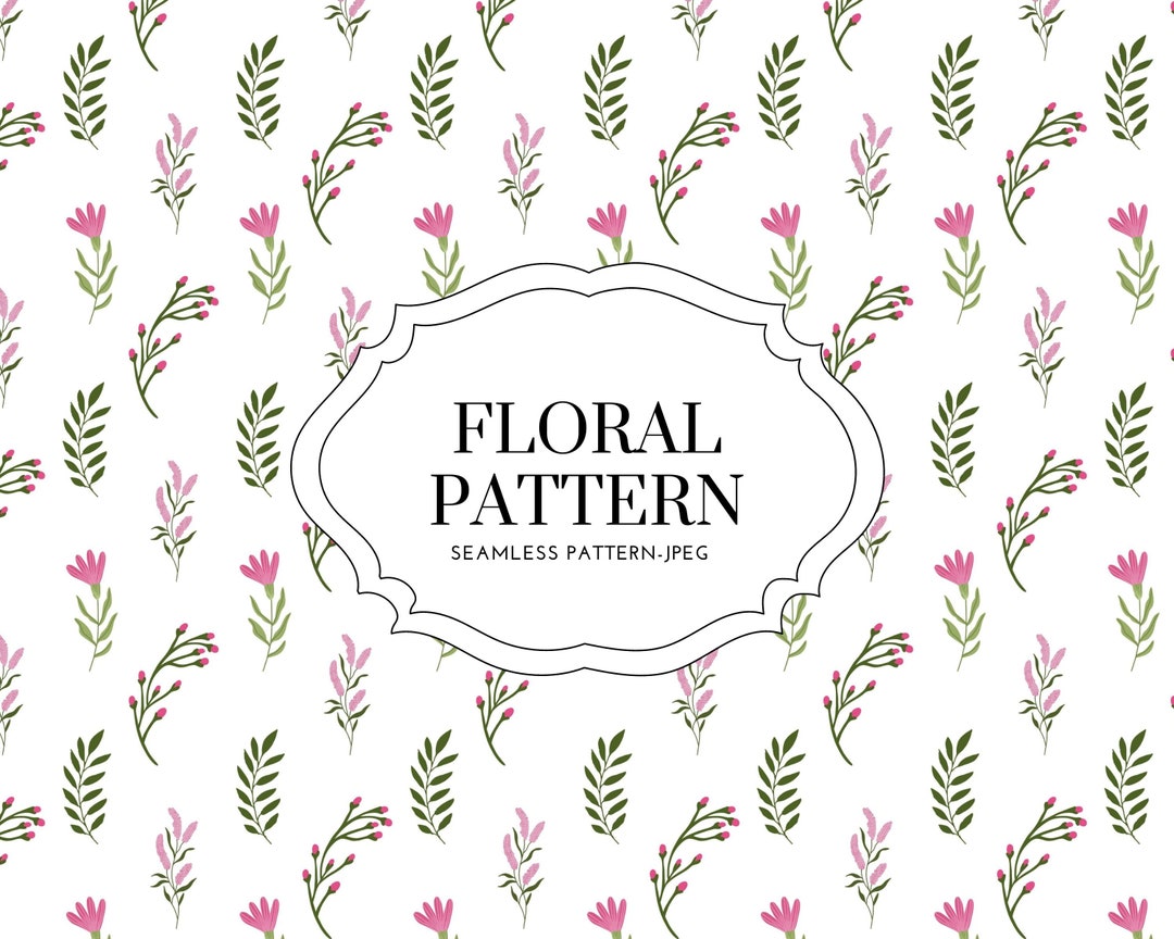 Wildflower Floral Digital Paper Set, Boho Meadow Flower, Simple ...