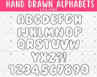 Bubble Letters Svg, Bubble Font Svg,Bubble Alphabet Svg, Doodle Letters Svg, Bubble Font Png, Bubble Letters Png, Bubble Alphabet Png,