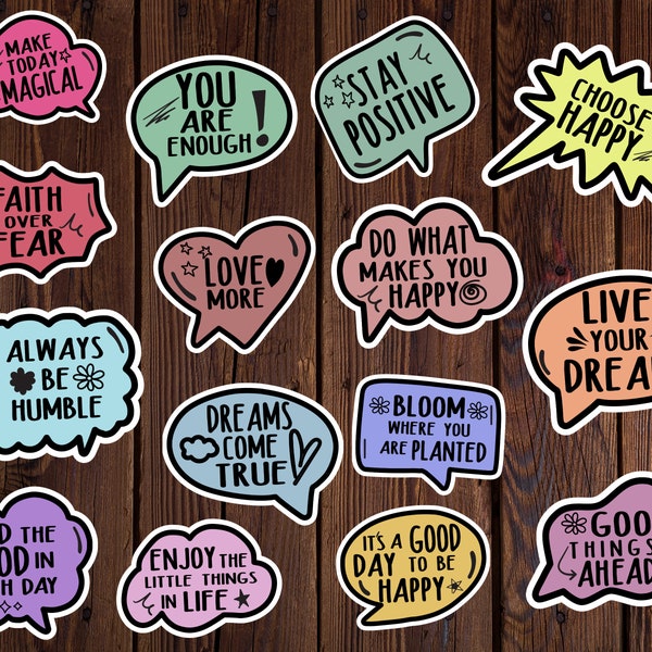 Positive png printable stickers, inspirational, svg, png, mental health png, trendy png, self care ,svg, png, sticker bundle