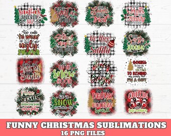Funny Christmas Sublimation Bundle | Christmas Sublimation | Funny Christmas Quote | Sublimation PNG | Christmas Png | Christmas Bundle