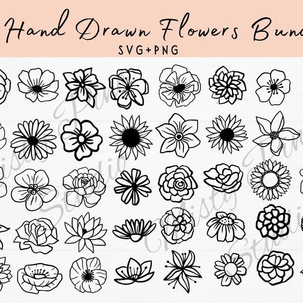 Flower Bundle Svg, Flower Svg, Wildflower svg, Flowers and Leaves, Flower Svg, WildFlowers svg bundle, Flower svg bundle, Not for Cricut