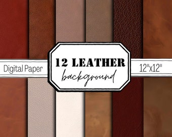 Leather Textures Digital Paper, Leather Texture, gray leather backgrounds, leather printable scrapbook paper, Digital Download