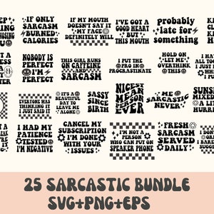 25 sarkastische SVG Bundle, lustige SVG Bundle, Sarkasmus SVG Bundle, freche SVG Zitate Shirts, lustige Mama Geschenk, Retro Bundle, Retro svg, Cricut
