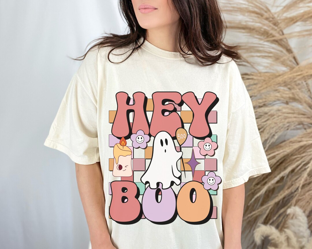 Hey Boo Png, Retro Halloween Png, Groovy Halloween Sublimation, Spooky ...