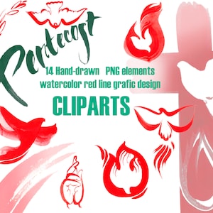 Holy Spirit Clipart, Christian Clipart, Pentecost Clipart, Christian Graphics Symbols, catholic digital download