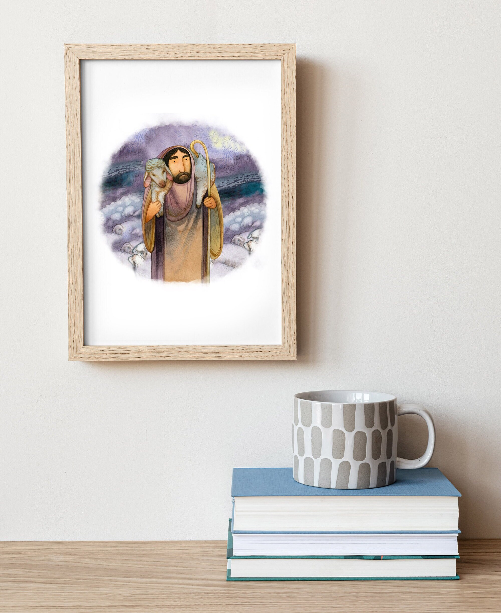I Am the Good Shepherd Christian Artwork, Digital Download Card, Poster ...
