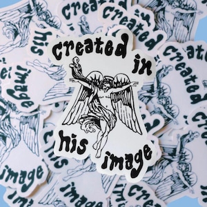 Pegatina de ángel transgénero ***¡Diseño actualizado!*** - Calcomanía de vinilo