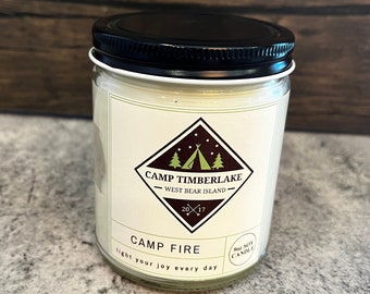 CAMP FIRE CANDLE || roaring fire scent || camping candle || camping lifestyle || nature lover gift