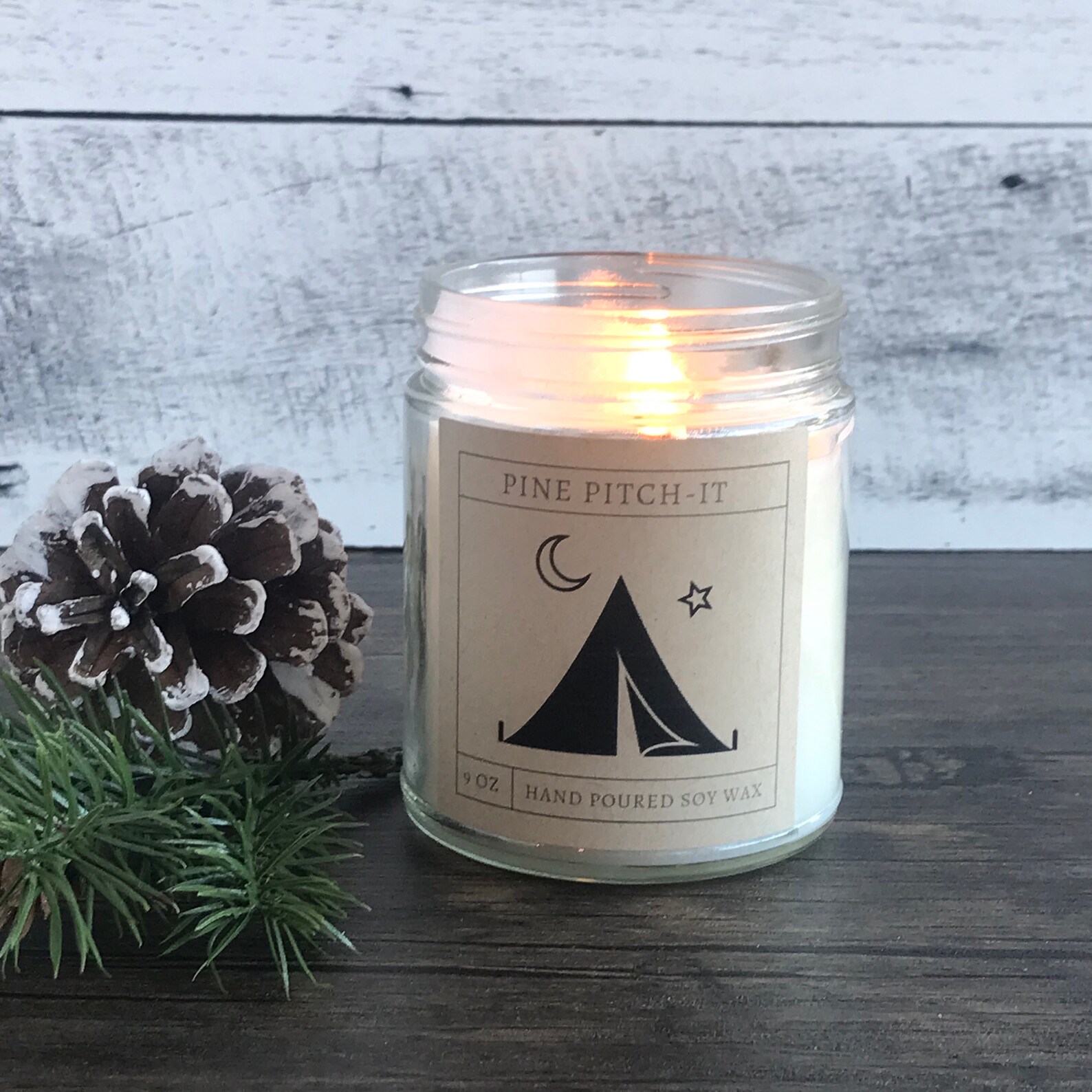 PITCHIT CANDLE pine scent camping candle nature Etsy