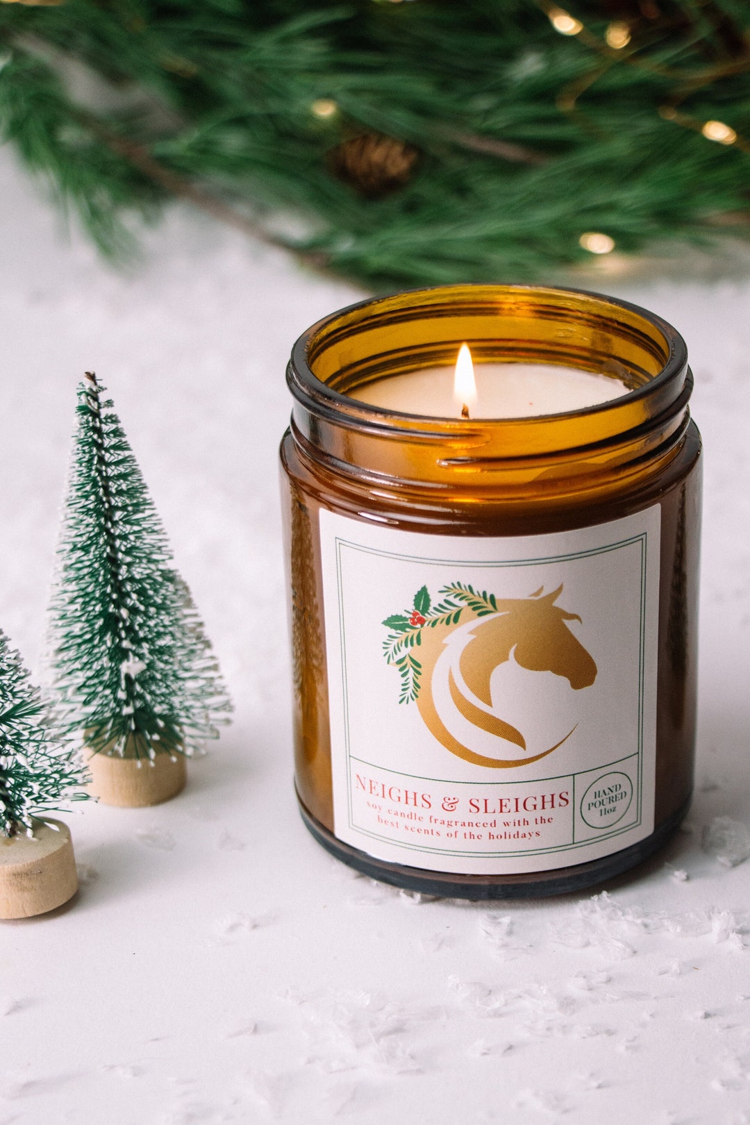 NEIGHS & SLEIGHS CANDLE 9oz Holiday Scented Soy Candle Etsy