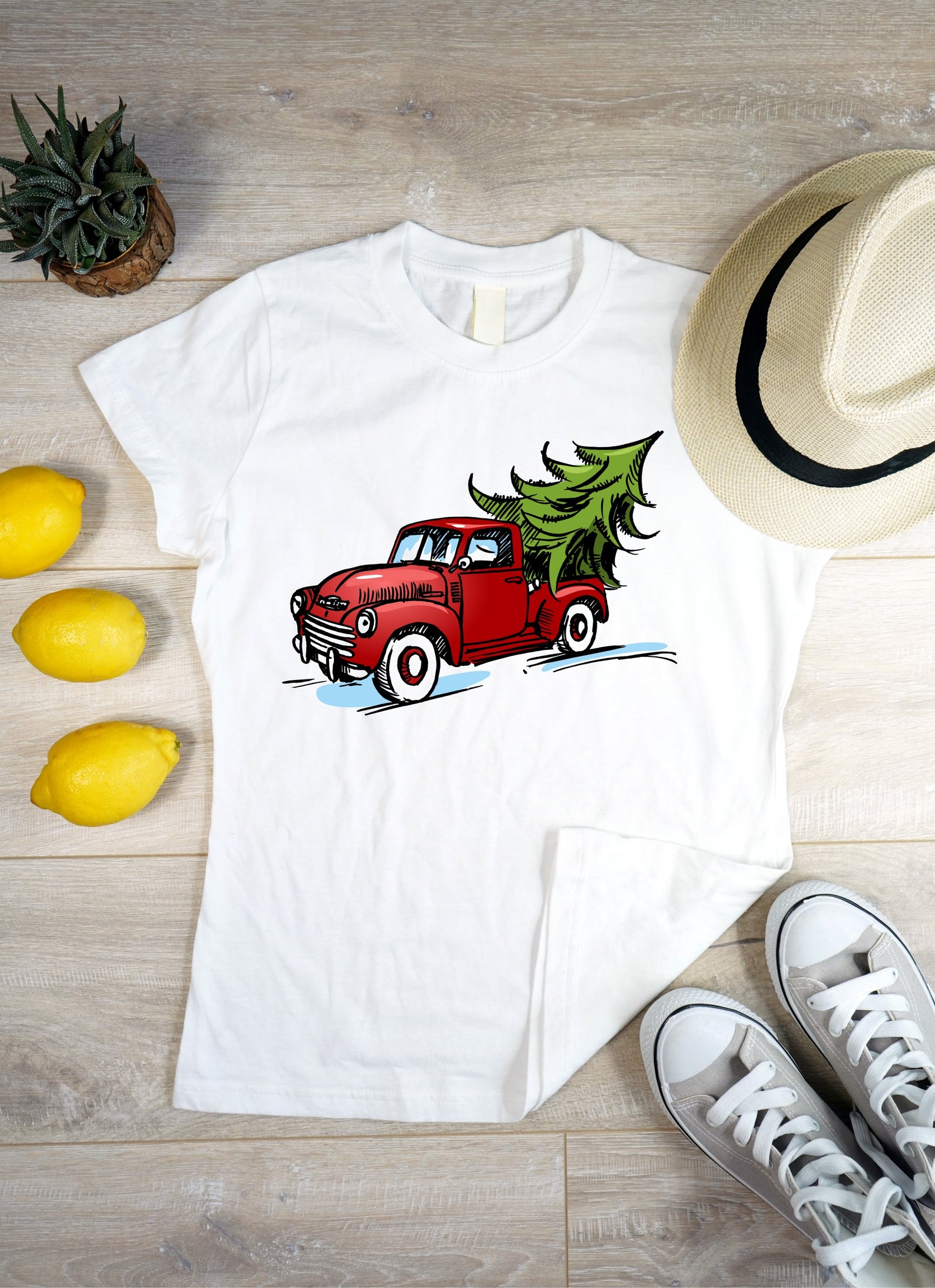 Christmas Truck & Tree Svg, Vintage Truck, Christmas Tree, Christmas