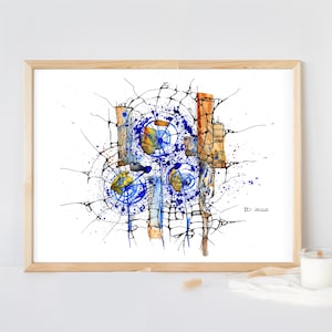 Abstract sketch wall art, Line sketch print, Sketch Art, Gift for him, Gift for her, Printable Wall Art, Digital download, Modern Wall Decor