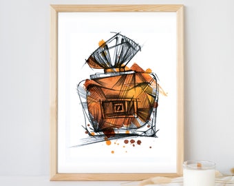 Fashion wall art, Perfumes Bottles, Fashion Prints, Fashion Poster, Fashion Illustration, Fashion Sketch, Vogue Prints, Vintage Fashion