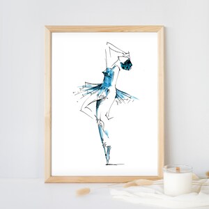Ballerina Art Print, Ballet Wall Decor, Poster Ballerina, Printable Dancer, Ballerina Painting, Colorful Wall Decor, Printable Wall Art