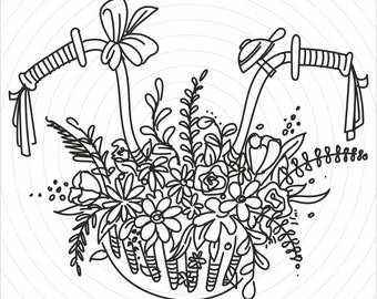 Flower svg, Bouquet svg, Line drawing, Wildflower svg Png, Cricut, Cut file, Floral svg, flower shirt svg, Digital Download, Gift for her