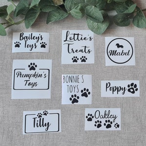 Dog, Cat, Pet Labels / Decals, personalised labels