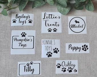 Dog, Cat, Pet Labels / Decals, personalised labels