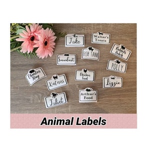 Personalised Pet Animal Labels / Decals