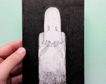 Vigilia / Ilustración en tinta