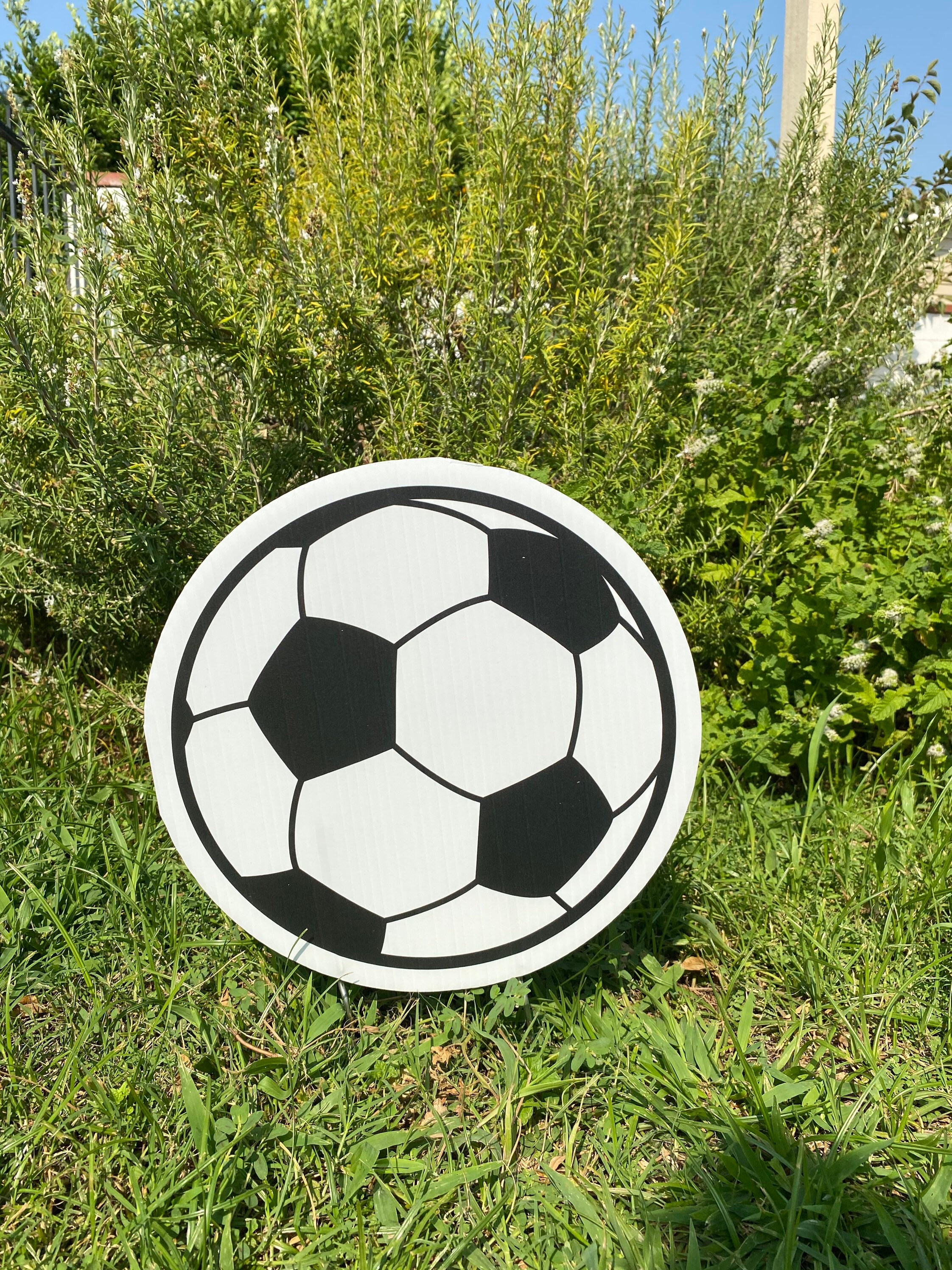 Soccer player kicking ball Yard Card Yard Sign for birthday/ Etsy