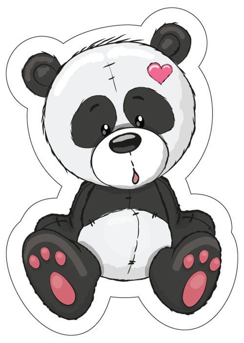 Panda Teddy Bear Cut Out Yard Card Yard Sign With Metal Stake | Etsy
