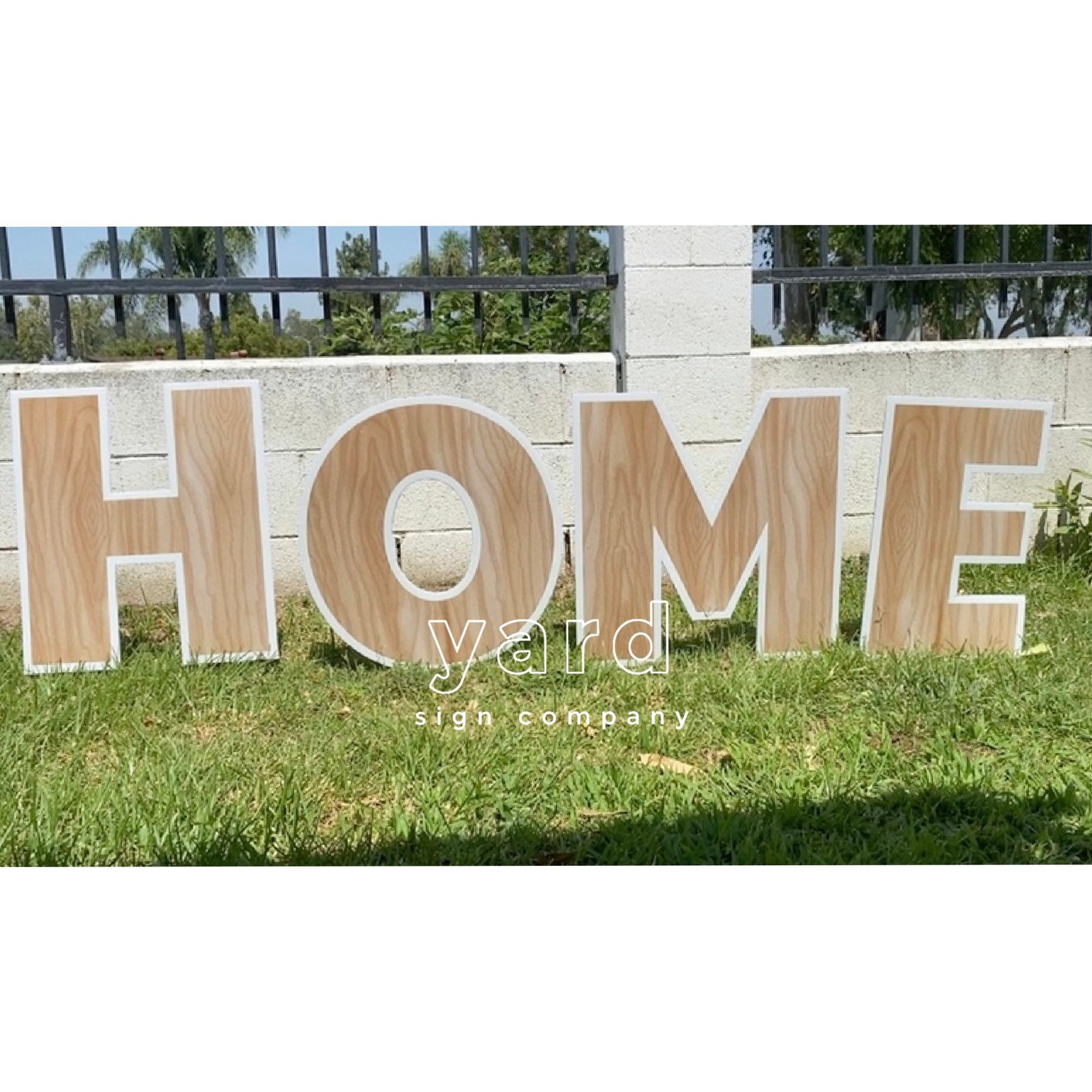 19Wood Look Cut Out Yard Letters Yard Letters Yard Sign Etsy