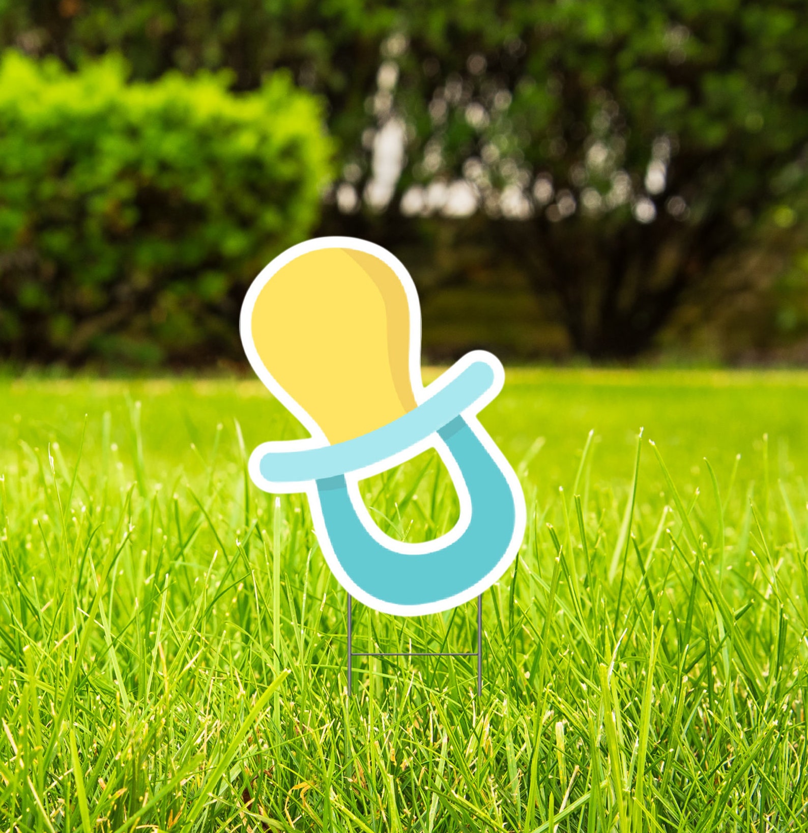 Emoji Pacifier Cut Out Yard Card Yard Sign With Metal Stake | Etsy