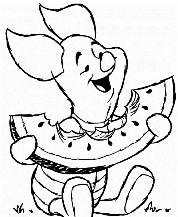 Kleurplaten Winnie The Pooh Etsy