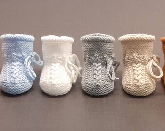 Chausson Tricot Bebe Etsy Chausson Tricot Bebe Etsy