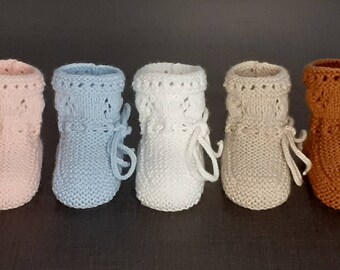 Chaussettes De Bebe En Tricot Etsy